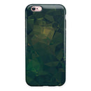 Dark Green Geometric V12 iPhone 6/6s or 6/6s Plus 2-Piece Hybrid INK-Fuzed Case