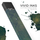 Dark Green Geometric V12 - Premium Decal Protective Skin-Wrap Sticker compatible with the Juul Labs vaping device