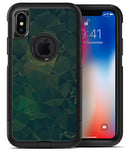 Dark Green Geometric V12 - iPhone X OtterBox Case & Skin Kits