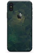Dark Green Geometric V12 - iPhone X Skin-Kit