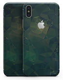 Dark Green Geometric V12 - iPhone X Skin-Kit