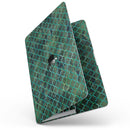 MacBook Pro with Touch Bar Skin Kit - Dark_Green_Watercolor_Quatrefoil-MacBook_13_Touch_V7.jpg?