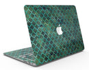 Dark Green Watercolor Quatrefoil - MacBook Air Skin Kit