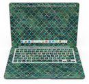 Dark Green Watercolor Quatrefoil - MacBook Air Skin Kit