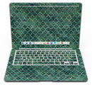 Dark Green Watercolor Quatrefoil - MacBook Air Skin Kit