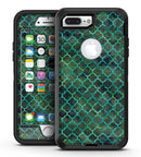 Dark Green Watercolor Quatrefoil - iPhone 7 Plus/8 Plus OtterBox Case & Skin Kits