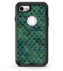Dark Green Watercolor Quatrefoil - iPhone 7 or 8 OtterBox Case & Skin Kits