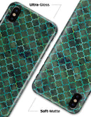 Dark Green Watercolor Quatrefoil - iPhone X Clipit Case