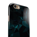Dark Green and Black Geometric Triangles iPhone 6/6s or 6/6s Plus 2-Piece Hybrid INK-Fuzed Case