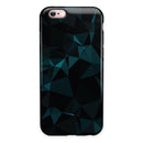 Dark Green and Black Geometric Triangles iPhone 6/6s or 6/6s Plus 2-Piece Hybrid INK-Fuzed Case