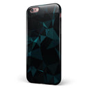 Dark Green and Black Geometric Triangles iPhone 6/6s or 6/6s Plus 2-Piece Hybrid INK-Fuzed Case