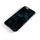 Dark Green and Black Geometric Triangles iPhone 6/6s or 6/6s Plus 2-Piece Hybrid INK-Fuzed Case