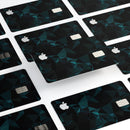Dark Green and Black Geometric Triangles - Premium Protective Decal Skin-Kit for the Apple Credit Card