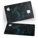Dark Green and Black Geometric Triangles - Premium Protective Decal Skin-Kit for the Apple Credit Card