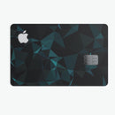 Dark Green and Black Geometric Triangles - Premium Protective Decal Skin-Kit for the Apple Credit Card