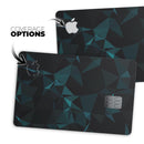 Dark Green and Black Geometric Triangles - Premium Protective Decal Skin-Kit for the Apple Credit Card