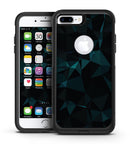 Dark Green and Black Geometric Triangles - iPhone 7 or 7 Plus Commuter Case Skin Kit