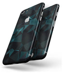 Dark Green and Black Geometric Triangles - Skin-kit for the iPhone 8 or 8 Plus