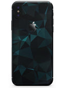 Dark Green and Black Geometric Triangles - iPhone X Skin-Kit