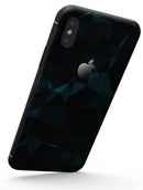 Dark Green and Black Geometric Triangles - iPhone X Skin-Kit