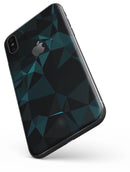 Dark Green and Black Geometric Triangles - iPhone X Skin-Kit