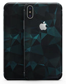 Dark Green and Black Geometric Triangles - iPhone X Skin-Kit