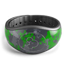 Dark Green and Gray Digital Camouflage - Decal Skin Wrap Kit for the Disney Magic Band