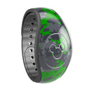 Dark Green and Gray Digital Camouflage - Decal Skin Wrap Kit for the Disney Magic Band