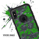 Dark Green and Gray Digital Camouflage - Skin Kit for the iPhone OtterBox Cases