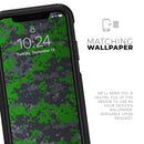 Dark Green and Gray Digital Camouflage - Skin Kit for the iPhone OtterBox Cases