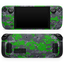 Dark Green and Gray Digital Camouflage // Full Body Skin Decal Wrap Kit for the Steam Deck handheld gaming computer
