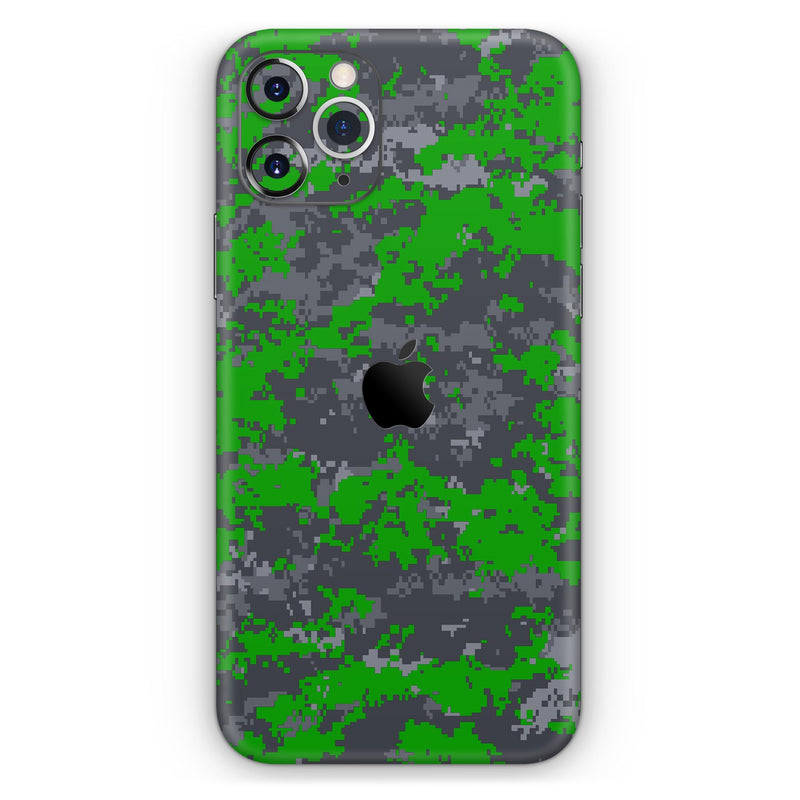 Dark Green and Gray Digital Camouflage  - Protective Skin Wrap & Decal – Compatible with iPhone SE to iPhone 17 Pro Max (All Models)