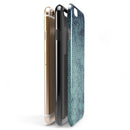 Dark Grungy Teal Micro Snowflake Pattern iPhone 6/6s or 6/6s Plus 2-Piece Hybrid INK-Fuzed Case