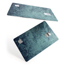 Dark Grungy Teal Micro Snowflake Pattern - Premium Protective Decal Skin-Kit for the Apple Credit Card