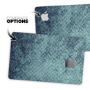 Dark Grungy Teal Micro Snowflake Pattern - Premium Protective Decal Skin-Kit for the Apple Credit Card