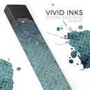 Dark Grungy Teal Micro Snowflake Pattern - Premium Decal Protective Skin-Wrap Sticker compatible with the Juul Labs vaping device
