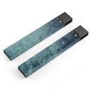 Dark Grungy Teal Micro Snowflake Pattern - Premium Decal Protective Skin-Wrap Sticker compatible with the Juul Labs vaping device
