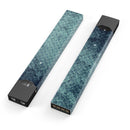 Dark Grungy Teal Micro Snowflake Pattern - Premium Decal Protective Skin-Wrap Sticker compatible with the Juul Labs vaping device