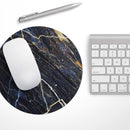 Dark Natural Marble Surface// WaterProof Rubber Foam Backed Anti-Slip Mouse Pad for Home Work Office or Gaming Computer Desk