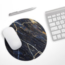 Dark Natural Marble Surface// WaterProof Rubber Foam Backed Anti-Slip Mouse Pad for Home Work Office or Gaming Computer Desk