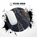 Dark Natural Marble Surface// WaterProof Rubber Foam Backed Anti-Slip Mouse Pad for Home Work Office or Gaming Computer Desk