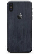 Dark Navy Horizontal Planks - iPhone X Skin-Kit