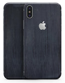 Dark Navy Horizontal Planks - iPhone X Skin-Kit