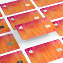 Dark Orange Absorbed Watercolor Texture - Premium Protective Decal Skin-Kit for the Apple Credit Card