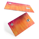 Dark Orange Absorbed Watercolor Texture - Premium Protective Decal Skin-Kit for the Apple Credit Card