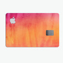 Dark Orange Absorbed Watercolor Texture - Premium Protective Decal Skin-Kit for the Apple Credit Card