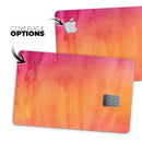 Dark Orange Absorbed Watercolor Texture - Premium Protective Decal Skin-Kit for the Apple Credit Card