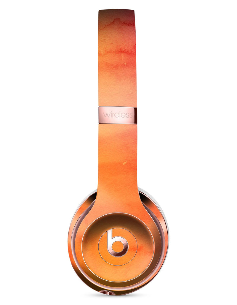 Dark Orange Absorbed Watercolor Texture Full-Body Skin Kit for the Beats by Dre Solo 3 Wireless Headphones