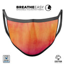 Dark Orange Absorbed Watercolor Texture - Made in USA Mouth Cover Unisex Anti-Dust Cotton Blend Reusable & Washable Face Mask with Adjustable Sizing for Adult or Child
