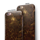 Dark Orange Geometric V13 iPhone 6/6s or 6/6s Plus 2-Piece Hybrid INK-Fuzed Case